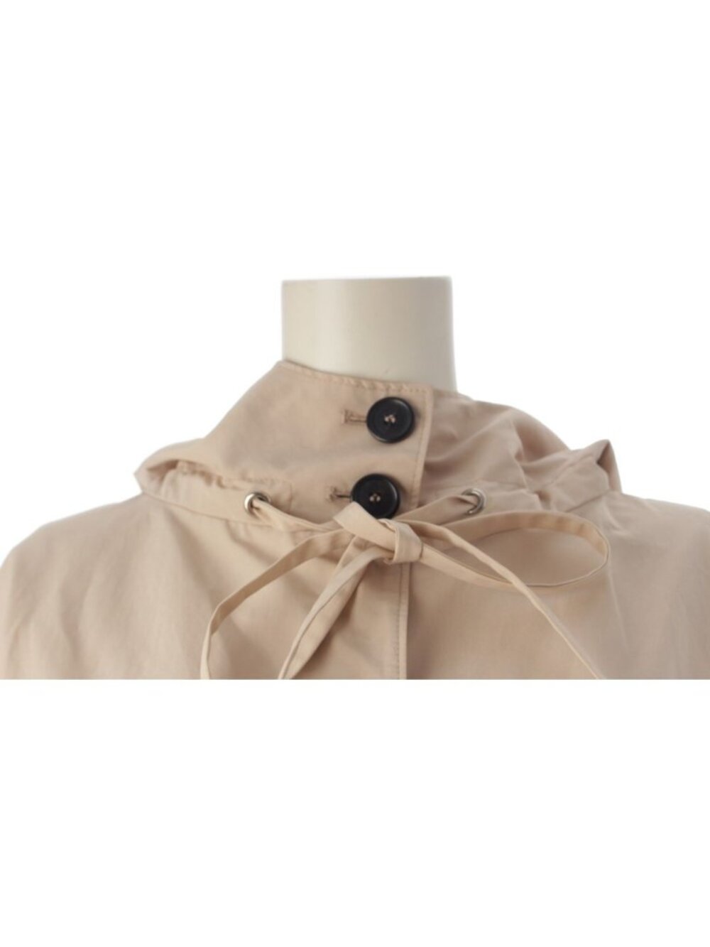 Prada Cotton Polyester Hooded Jacket Beige 36 - Picture 5 of 10